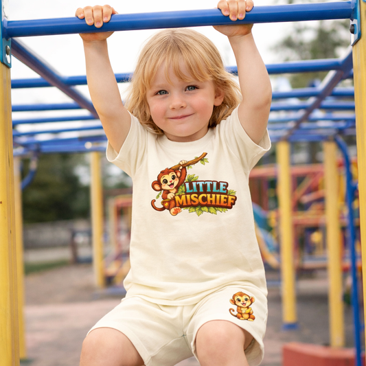 Personalised Safari Kids Shorts & T-Shirt Matching Set