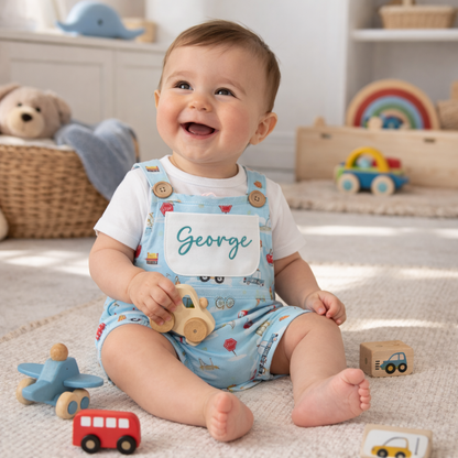 Adventure Awaits Personalised Organic Lounge Set, Romper & Dungaree