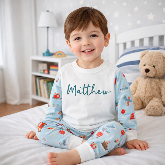 Adventure Awaits Personalised Organic Lounge Set, Romper & Dungaree