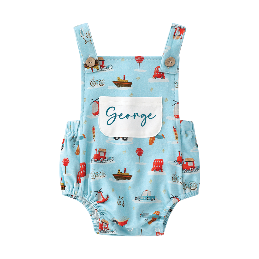 Adventure Awaits Personalised Organic Lounge Set, Romper & Dungaree