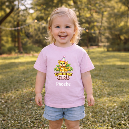 Personalised Safari Lion Birthday T-Shirt