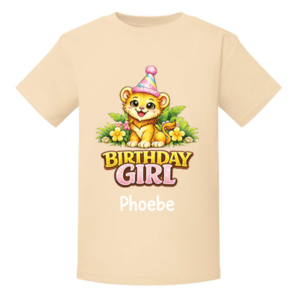 Personalised Safari Lion Birthday T-Shirt