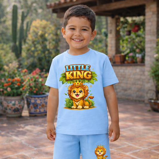 Personalised Safari Kids Shorts & T-Shirt Matching Set