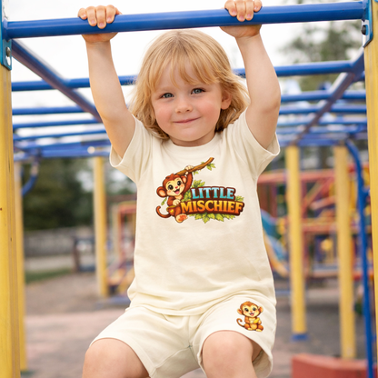 Personalised Safari Kids Shorts & T-Shirt Matching Set