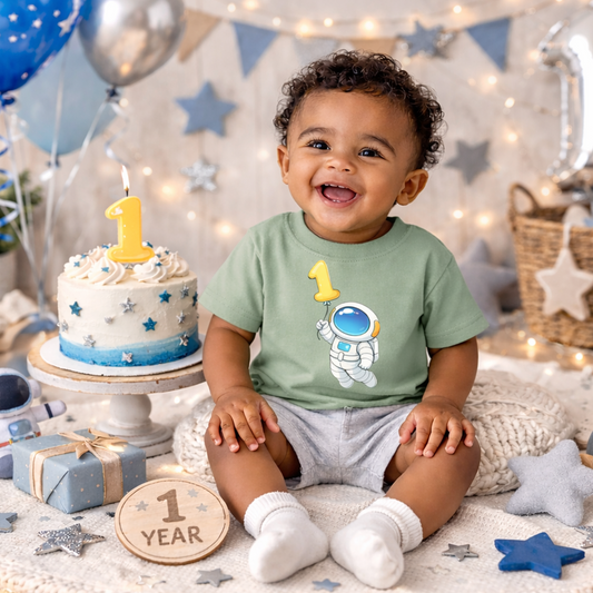 Space Birthday T-Shirt | Kids Age Birthday T-Shirt